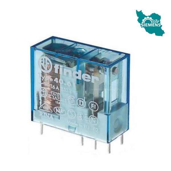 Finder 16 Amp Single Contact Relay Model 406191100000 رله تک کنتاکت 16 آمپر فیندر مدل 406191100000