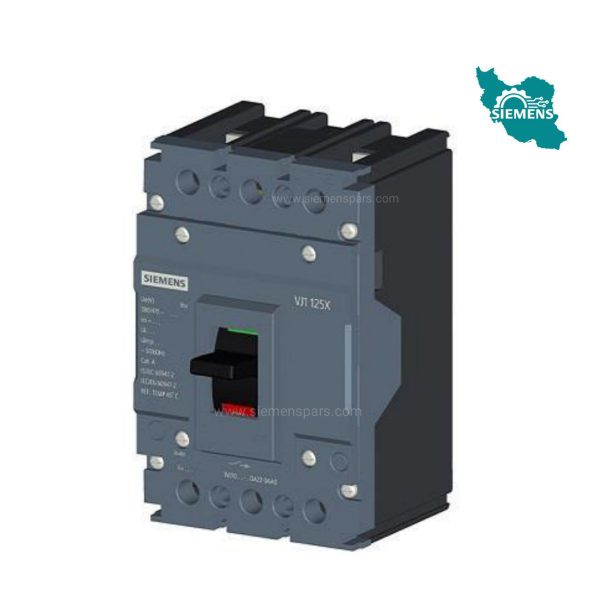 Siemens 3VJ series 25 amp three-pole circuit breaker کلید اتوماتیک 25 آمپر سه پل زیمنس سری 3VJ